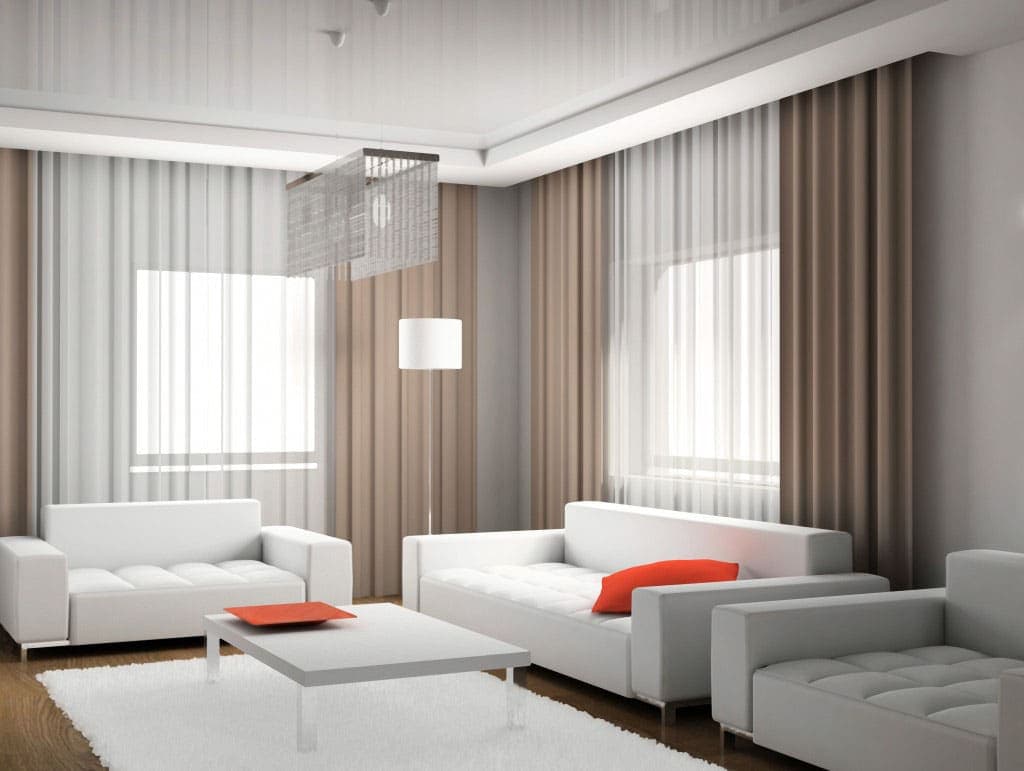 S-fold sheer curtains in a Perth home